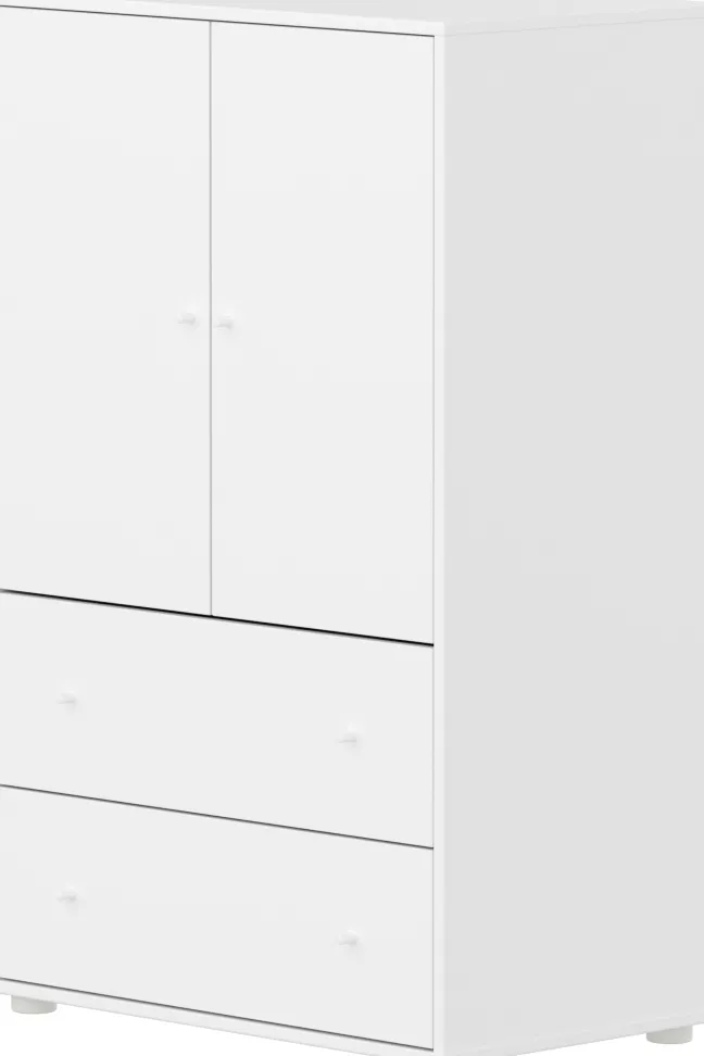 FLEXA Saga Schrank mit 2 Türen und 2 Schubladen weiß