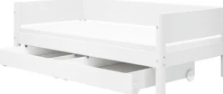 FLEXA White Einzelbett 90x200cm mit zwei Schubladen weiß