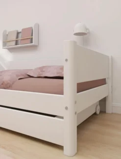 FLEXA White Einzelbett 90x200cm mit zwei Schubladen weiß