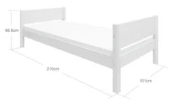 FLEXA White Einzelbett 90x200cm weiß