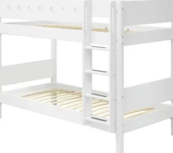 FLEXA White Etagenbett mit senkrechter Leiter weiß
