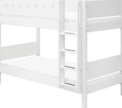 FLEXA White Etagenbett mit senkrechter Leiter weiß