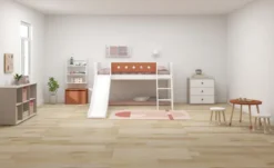 FLEXA White halbhohes Bett 90x200 cm mit Schrägl. und Rutsche weiß/rotviolett Sale