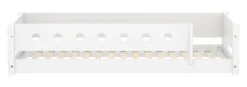 FLEXA White Montessori Bett 90x200cm mit 3/4 Abturzsicherung weiß
