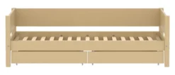 FLEXA White Sand Einzelbett 90x200cm mit zwei Schubladen sand