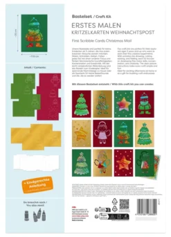 Haba Bastelset - Erstes Malen Kritzelkarten Weihnachtspost 2012711