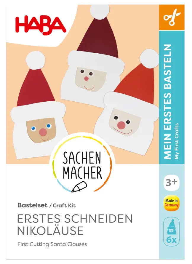 Haba Bastelset - Erstes Schneiden Nikoläuse 2012710