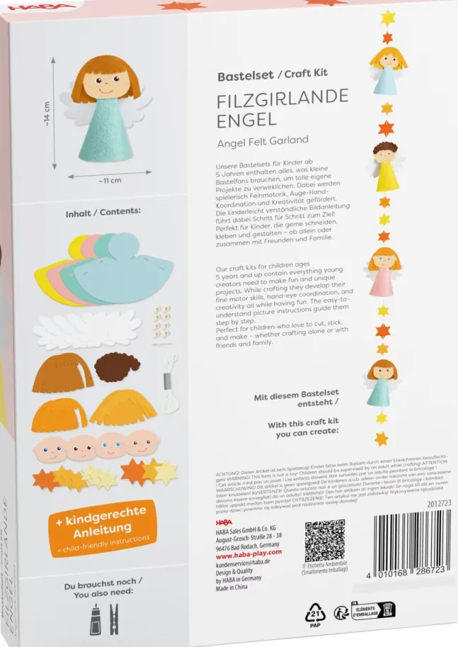 Haba Bastelset - Filzgirlande Engel 2012723