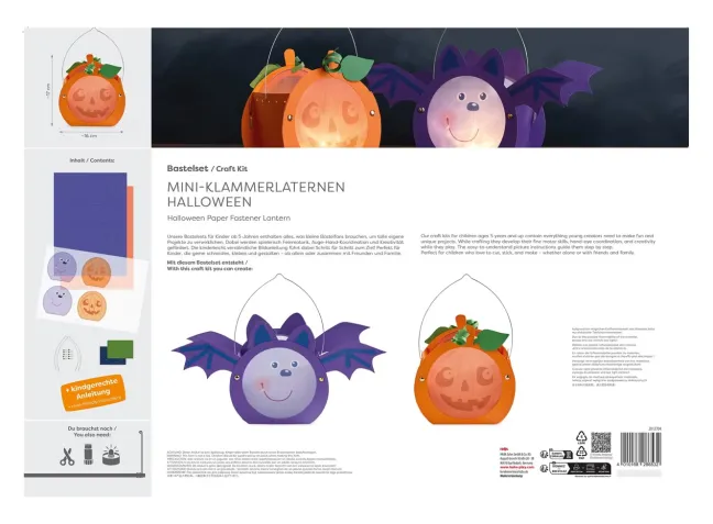 Haba Bastelset - Mini-Klammerlaternen Halloween 2012704