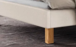 Hasena Noah Polsterbett 180x200cm Fußhöhe: 25cm Wildbuche natur geölt/Pepe beige
