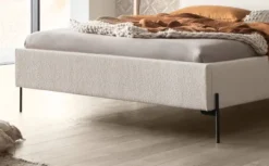 Hasena Nora Polsterbett 180x200cm Anthrazit/Boucle ivory