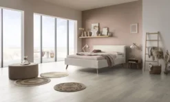Hasena Selena Polsterbett 180x200cm Eiche hell geölt/Boucle ivory