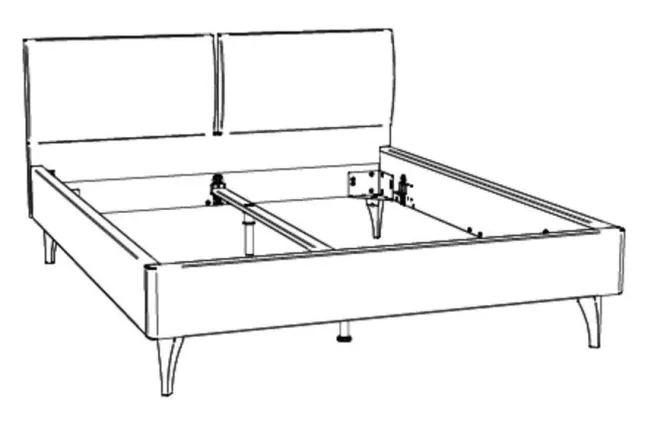 Hasena Tamara Polsterbett 180x200cm Fußhöhe: 20cm Wildbuche natur geölt/Pepe grau