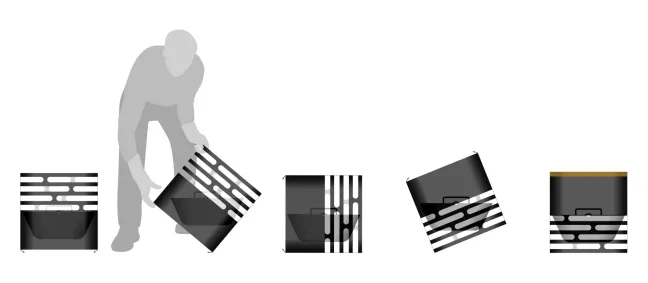 Höfats CUBE Feuerkorb schwarz