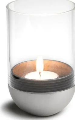Höfats GRAVITY CANDLE Windlicht silber