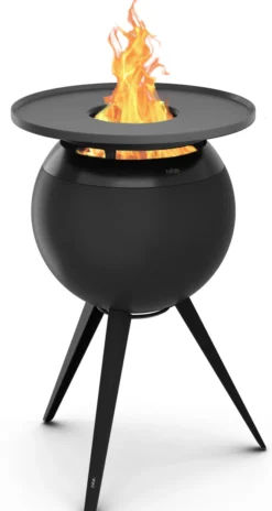 Höfats MOON 45 All Black Plancha-Grillset hoch