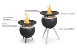Höfats MOON 55 Plancha-Grillset mit hohem und niedrigem Fuß
