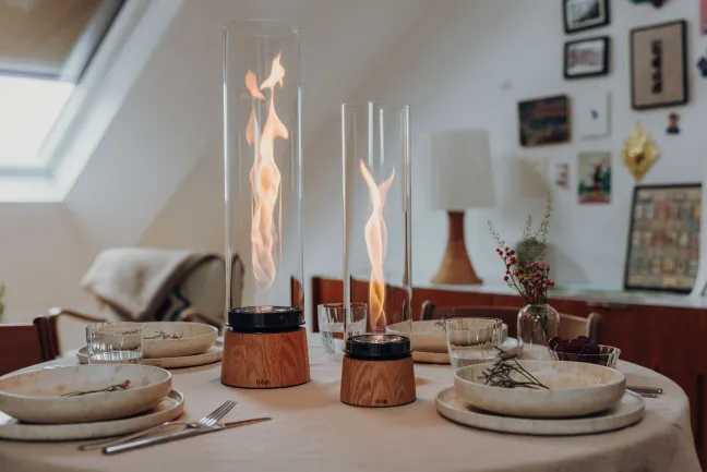 Höfats SPIN AIR 900 Tischfeuer Eiche