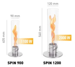 Höfats SPIN 900 Tischfeuer silber
