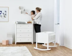 Hoppekids Babywiege/Sitzbank 40x80cm weiß