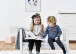 Hoppekids Babywiege/Sitzbank 40x80cm weiß