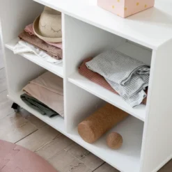 Hoppekids Bücherregal groß auf Rollen weiß