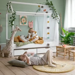Hoppekids ECO Comfort Haus Bett 70x160cm weiß