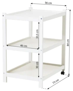 Hoppekids ECO Comfort Wickeltisch/Wickelregal weiß