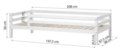 Hoppekids ECO Dream Bett 90x200cm mit 3/4 Absturzsicherung weiß