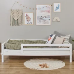 Hoppekids ECO Dream Bett 90x200cm mit 3/4 Absturzsicherung weiß