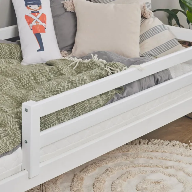 Hoppekids ECO Dream Bett 90x200cm mit 3/4 Absturzsicherung weiß