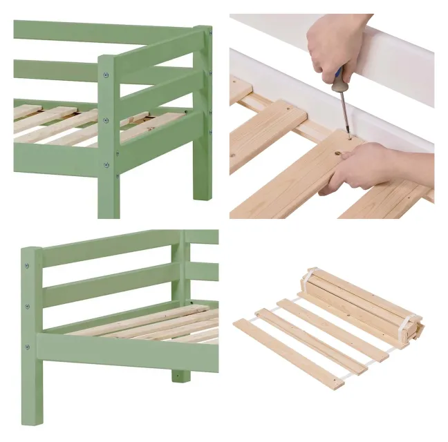 Hoppekids ECO Dream Bett 90x200cm pale green
