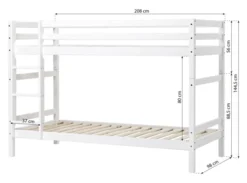 Hoppekids ECO Dream Etagenbett 90x200cm teilbar weiß