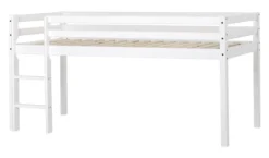 Hoppekids ECO Dream Halbhochbett 90x200cm mit gerader Leiter nicht teilbar weiß
