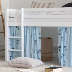 Hoppekids ECO Dream Halbhochbett 90x200cm mit gerader Leiter nicht teilbar weiß