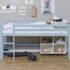 Hoppekids ECO Dream Halbhochbett 90x200cm mit gerader Leiter teilbar hellblau