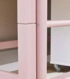 Hoppekids ECO Dream Halbhochbett 90x200cm mit gerader Leiter teilbar rosa