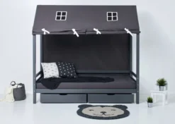 Hoppekids ECO Dream Hausbett 90x200cm dunkelgrau