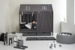 Hoppekids ECO Dream Hausbett 90x200cm dunkelgrau