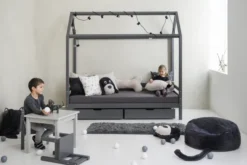 Hoppekids ECO Dream Hausbett 90x200cm dunkelgrau