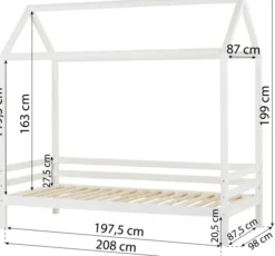 Hoppekids ECO Dream Hausbett 90x200cm weiß