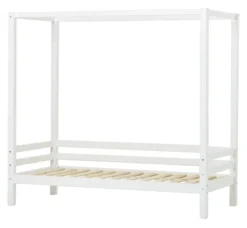 Hoppekids ECO Dream Himmelbett 90x200cm mit hinterer Absturzs. weiß