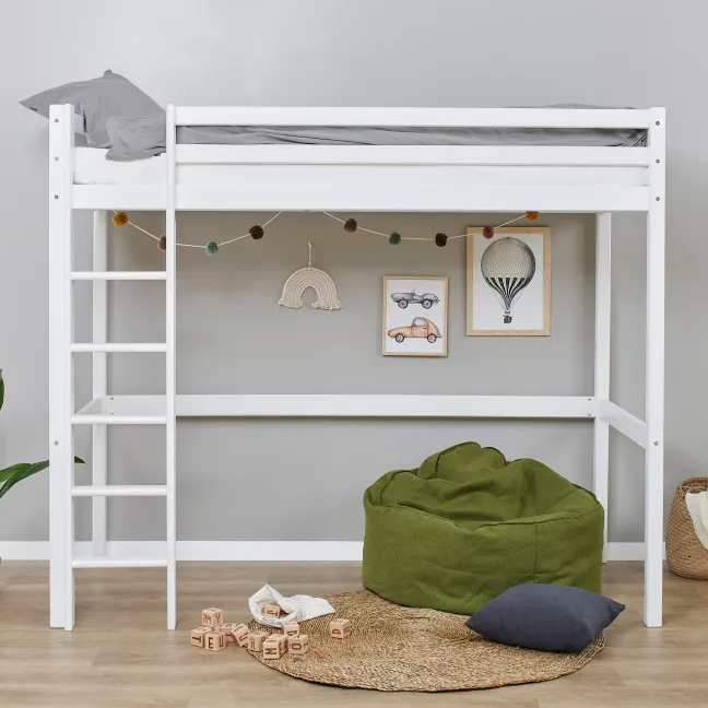 Hoppekids ECO Dream Hochbett 90x200 cm mit allergikerfreundlicher ECO-Matratze
