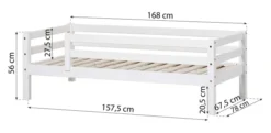 Hoppekids ECO Dream Juniorbett 70x160cm mit 3/4 Absturzsicherung weiß