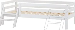 Hoppekids ECO Dream Juniorbett 70x160cm mit 3/4 Absturzs. und kleiner Leiter weiß