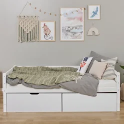 Hoppekids ECO Dream Tagesbett mit 2 Bettkästen weiß