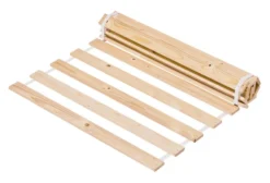 Hoppekids ECO Luxury Hochbett 90x200cm mit Rollrost und Schrägleiter weiß
