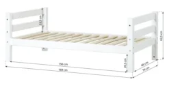 Hoppekids ECO Luxury Juniorbett 70x160cm mit Rollrost weiß