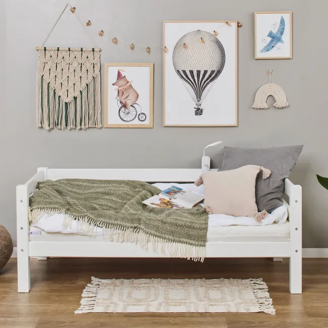 Hoppekids ECO Luxury Sofabett Junior 70x160cm mit Rollrost weiß