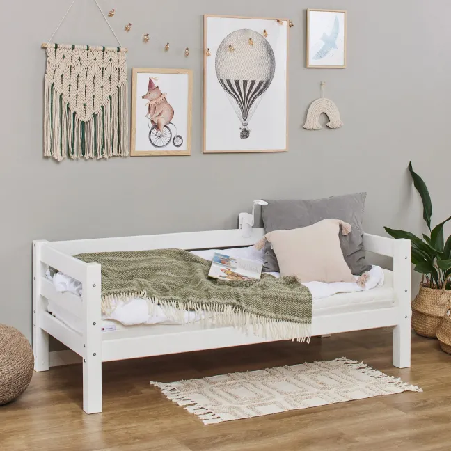 Hoppekids ECO Luxury Sofabett Junior 70x160cm mit Rollrost weiß